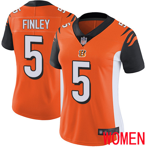 Cincinnati Bengals Limited Orange Women Ryan Finley Alternate Jersey NFL Footballl #5 Vapor Untouchable->cincinnati bengals->NFL Jersey